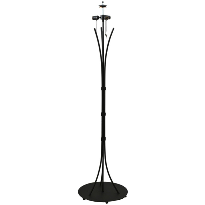 Wrought Iron Curved Arm Lamp Base Attachment