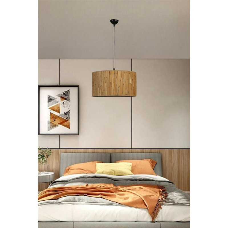 Chandle Chandelier, Wooden/Black