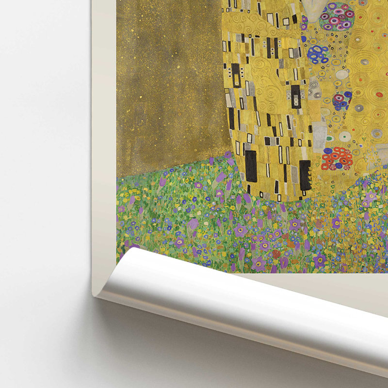 «The Kiss» par Klimt v2, reproduction encadrée, Ne s’applique pas, H 36 po x l 24 po x P 0,1 po, Impression sans cadre