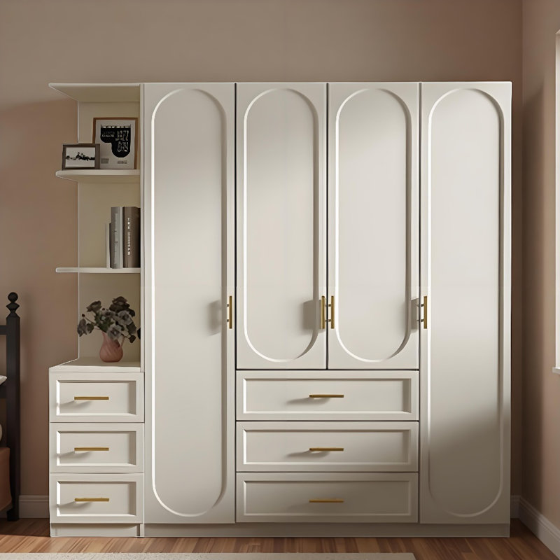 French Style Simple Wardrobe, 78.74" H x 78.74" W x 23.62" D