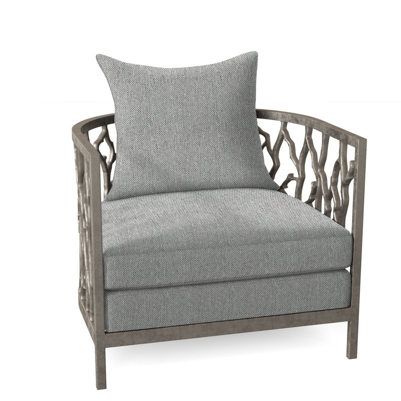 Naples Outdoor Lounge Chair, Light Grey/Dark Grey Linen 6032-110