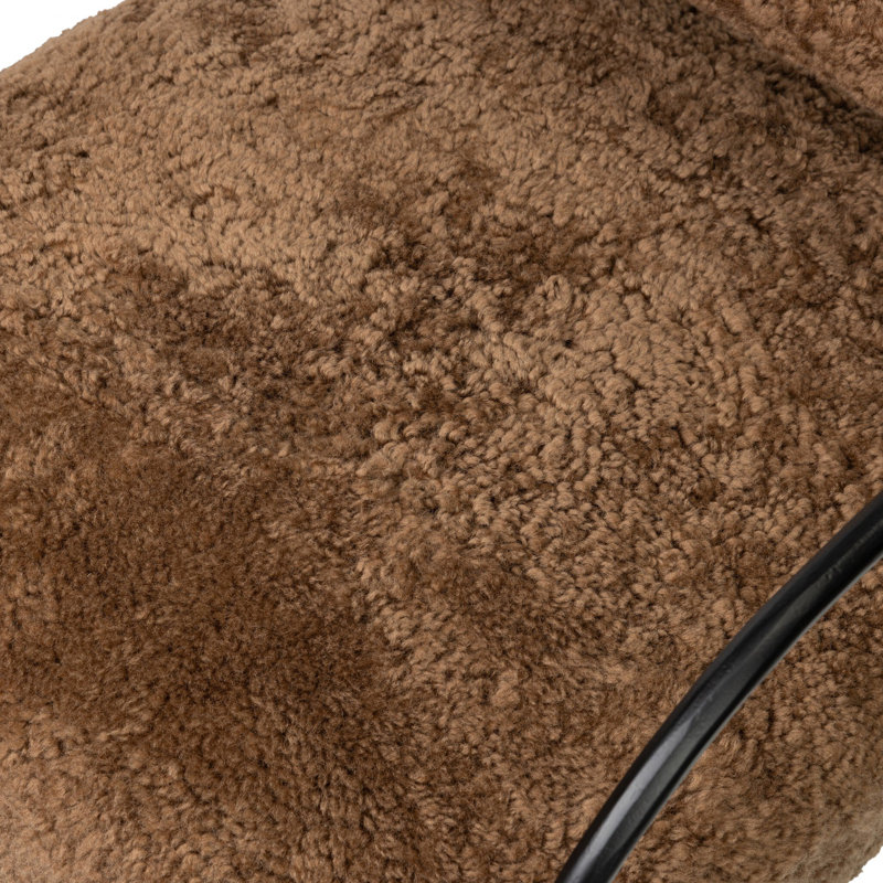 Fenn Chair-Champagne Mongolian Fur, Amber Shearling
