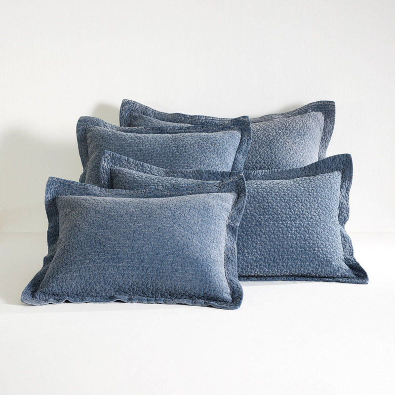 Hawley Ochre Matelasse Sham, Indigo, King
