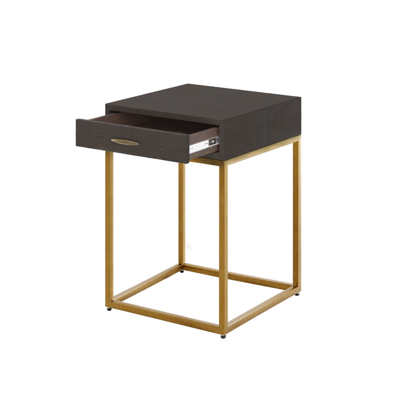 Berthina 45cm W Metal Bedside Table