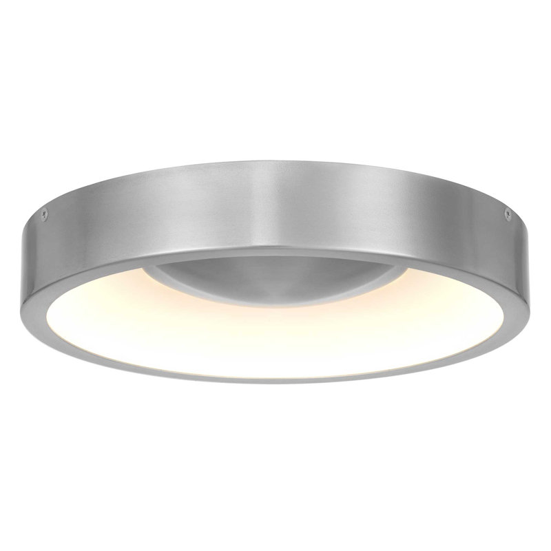 11-inch Aluminum LED Recessed Light Fixture, 11" Width, Brushed Nickel