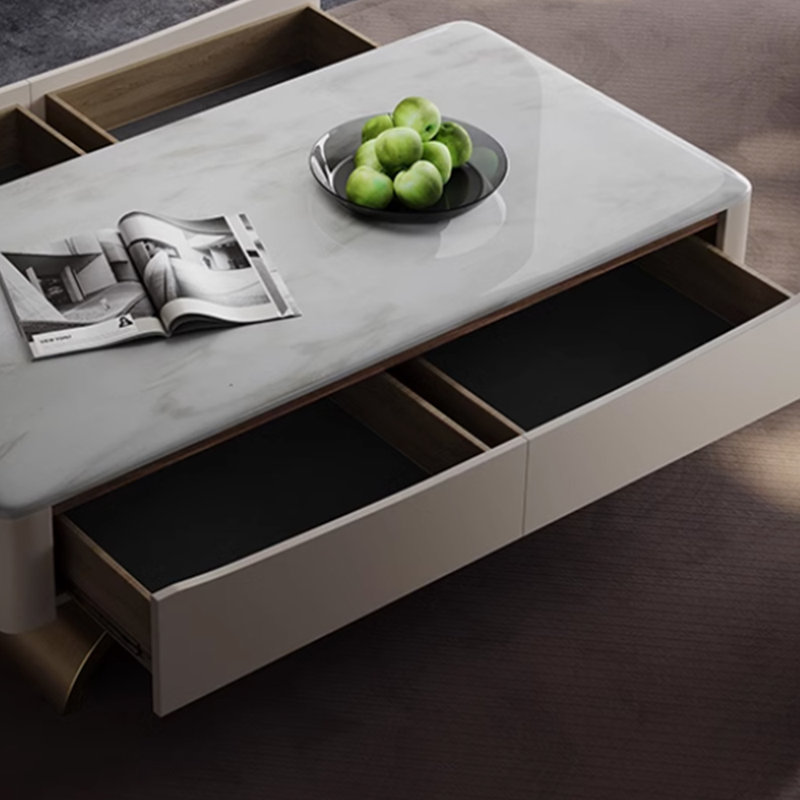 Table basse au design minimaliste léger, H 17,71 po x L 47,24 po x l 23,62 po