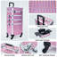 Coffret de voyage à roulettes avec trousse de maquillage 4 en 1 avec roulettes-1757848205