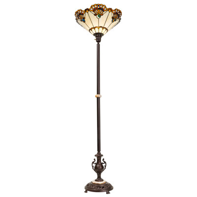 73" High Shell With Jewels Torchiere