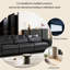 Canapé noir en cuir véritable multifonctionnel noir-1206988740