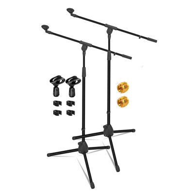 5core trépied micro support 2 pièces support de bras de microphone de plancher réglable