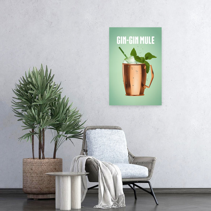 Refreshing Gin Mule 1 Piece Wrapped Canvas Wall Art, 60.96 cm H x 40.64 cm W