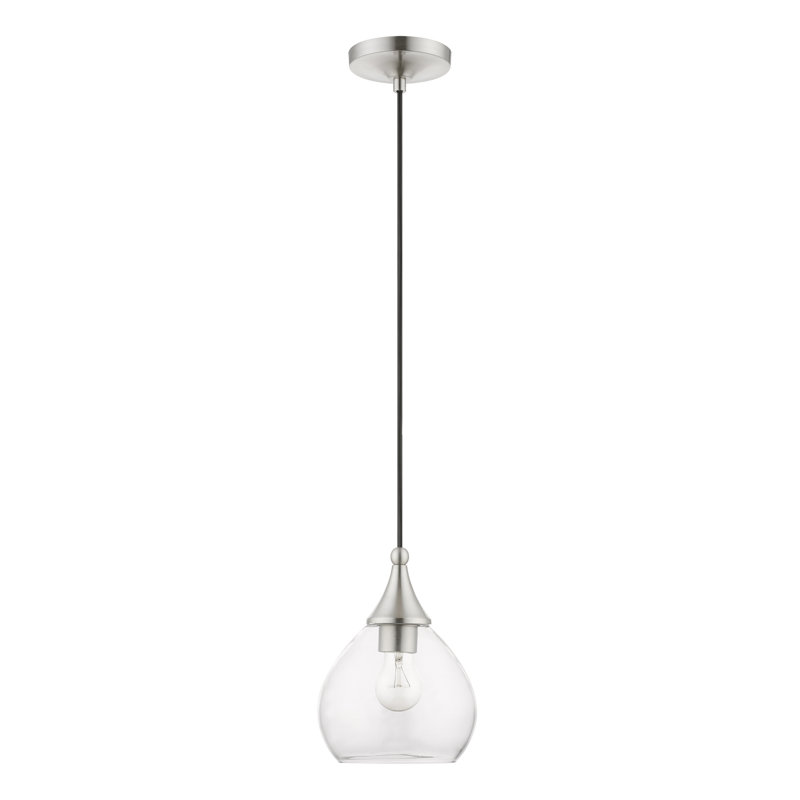 Mini-luminaire suspendu Dollye, Nickel brossé