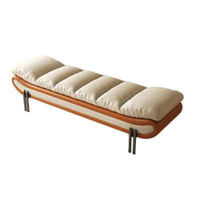 Schechner Leather Match Upholstered Bench