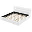 Très grand lit plateforme tapissier, blanc-97479380