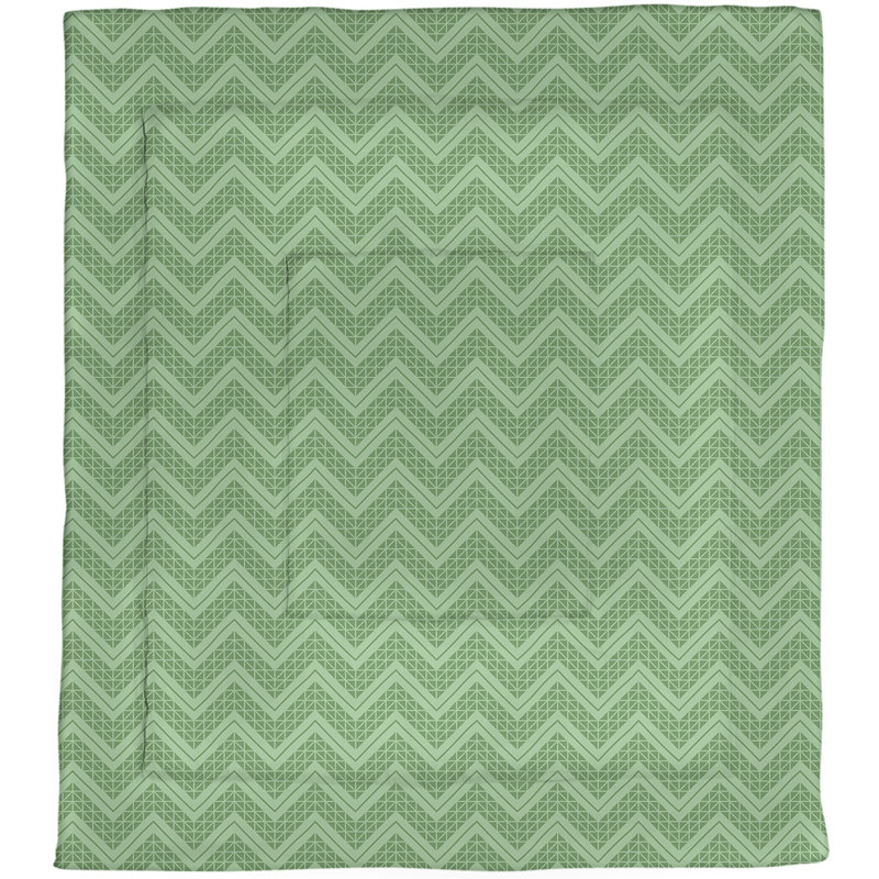 Édredon simple en microfibre Rhonda Cheval, Édredon simple, Vert clair / blanc