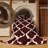 Machine Washable Trellis Red Area Rug-497671486