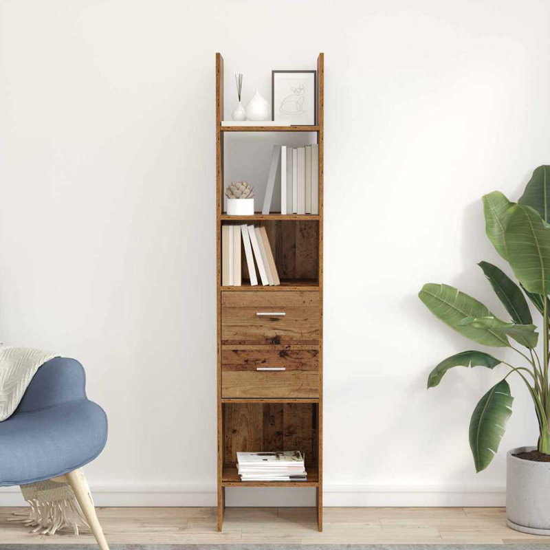 Book Cabinet Chipboard Standing Shelf Rack, Brown