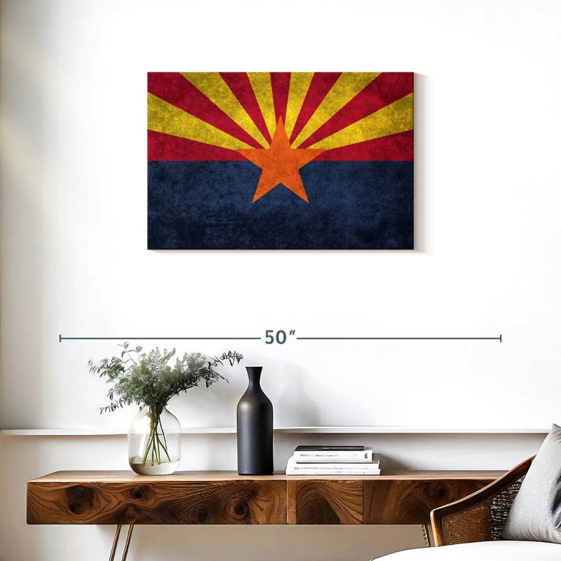 Borges Grunge Arizona Flag, 20" H x 30" W