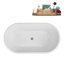 Baignoire autoportante 54 "avec drain interne Streamline-112235368