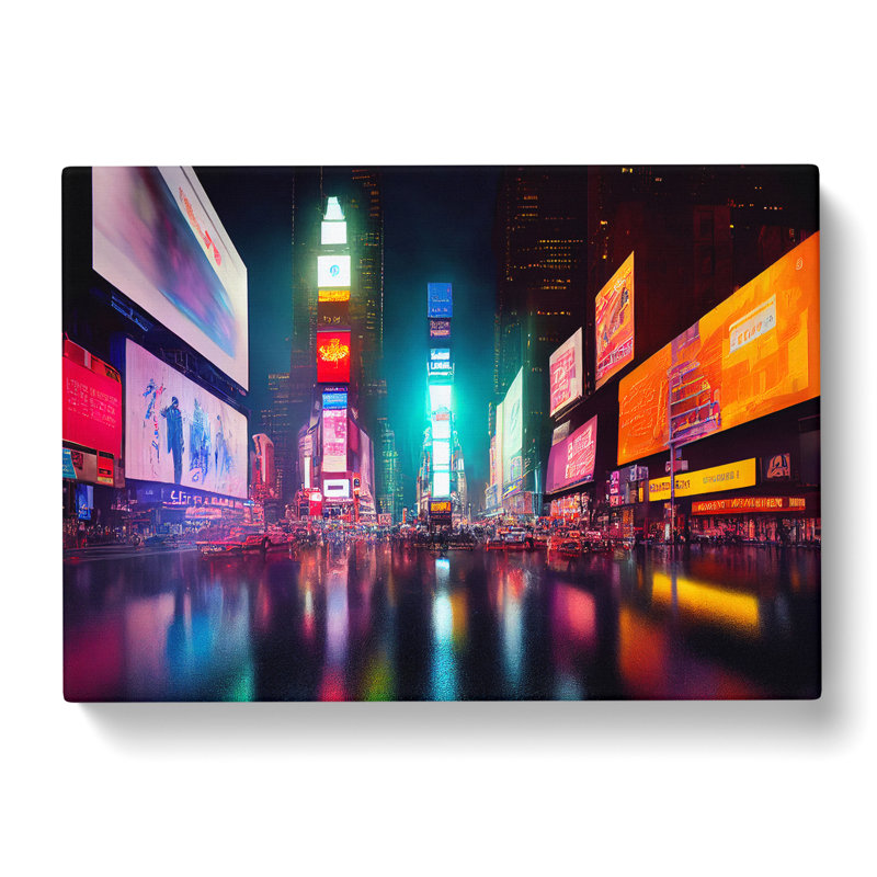 New York Times Square Art Vol.8 - Wrapped Canvas, 35cm H x 50cm W x 3cm D