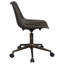 Chaise de bureau ajustable rembourrée brune