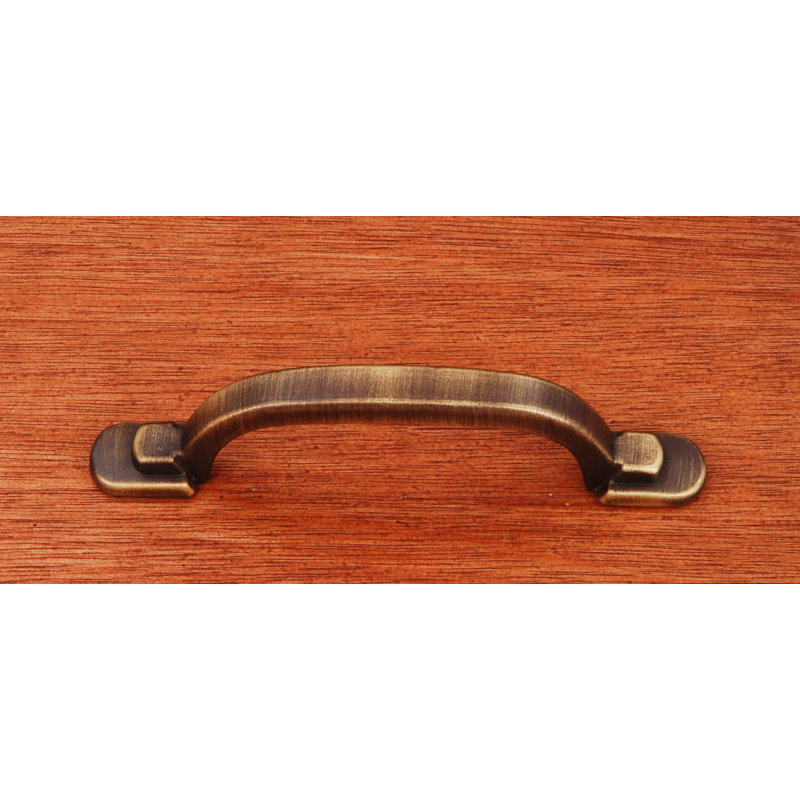 3" Center to Center Two Step Foot Rectangular Arch Pull CP Series, Antique English