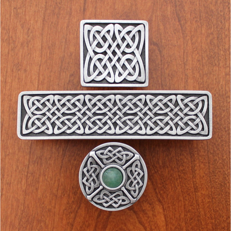 Jewel Square Knob, Antique Pewter
