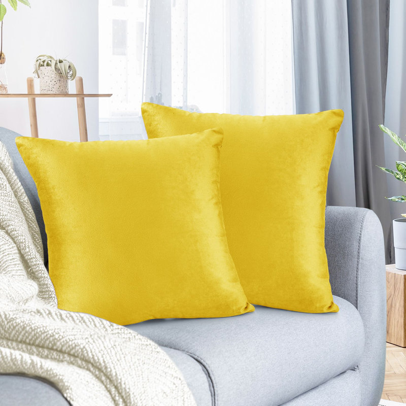 Housse de coussin décoratif en velours , Magenta, 16 po x 1 po