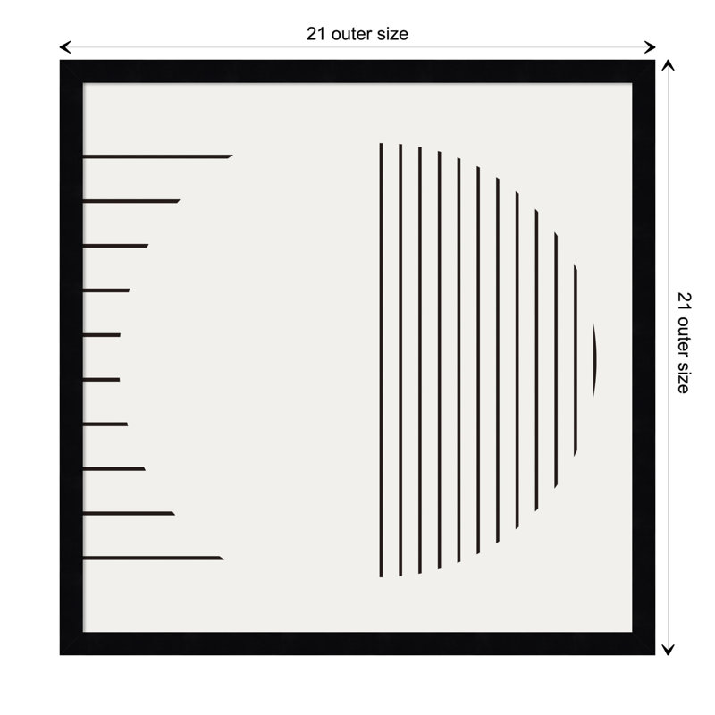 Modern Statement Stripes 1 by The Creative Bunch Studio, Black, 21" H x 21" W x 1" D