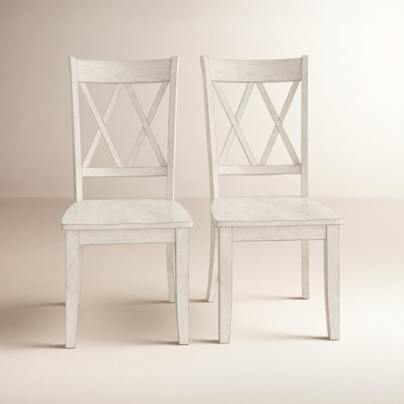 Sloan 16.93'' H Solid Wood Side Chair, Antique White