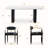 Velora 6-Person Rectangular Double Pedestal Dining Table Set with Bouclé Upholstered Chairs-2070729965-2070729964