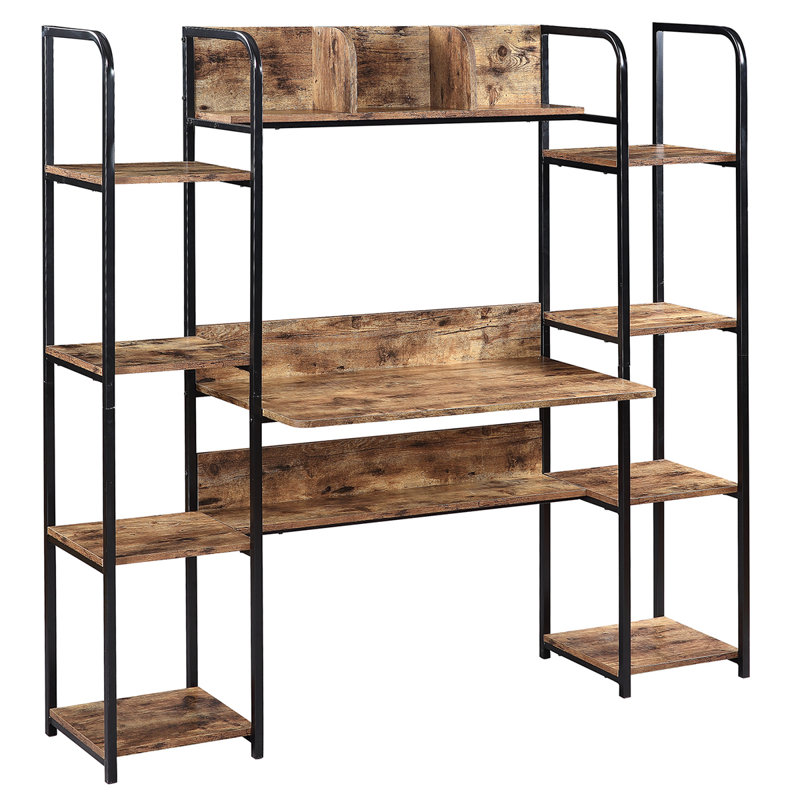 Bureau incliné / échelle Epley, Brun / noir, H 59,4 po x l 63 po x P 18,9 po