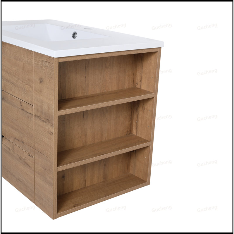 Meuble-lavabo de 30 pouces avec lavabo et tablettes latérales