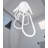 Modern Led Dimmable Chandelier 3-ring White