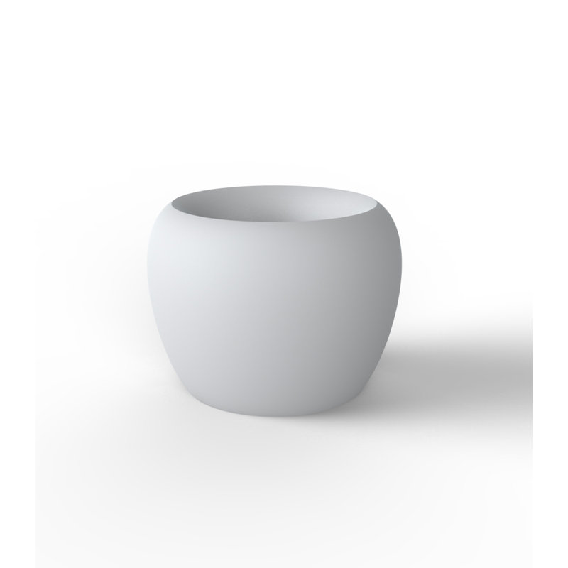 Blow Resin Pot Planter, Ice, 29.5" H x 39.25" W x 39.25" D
