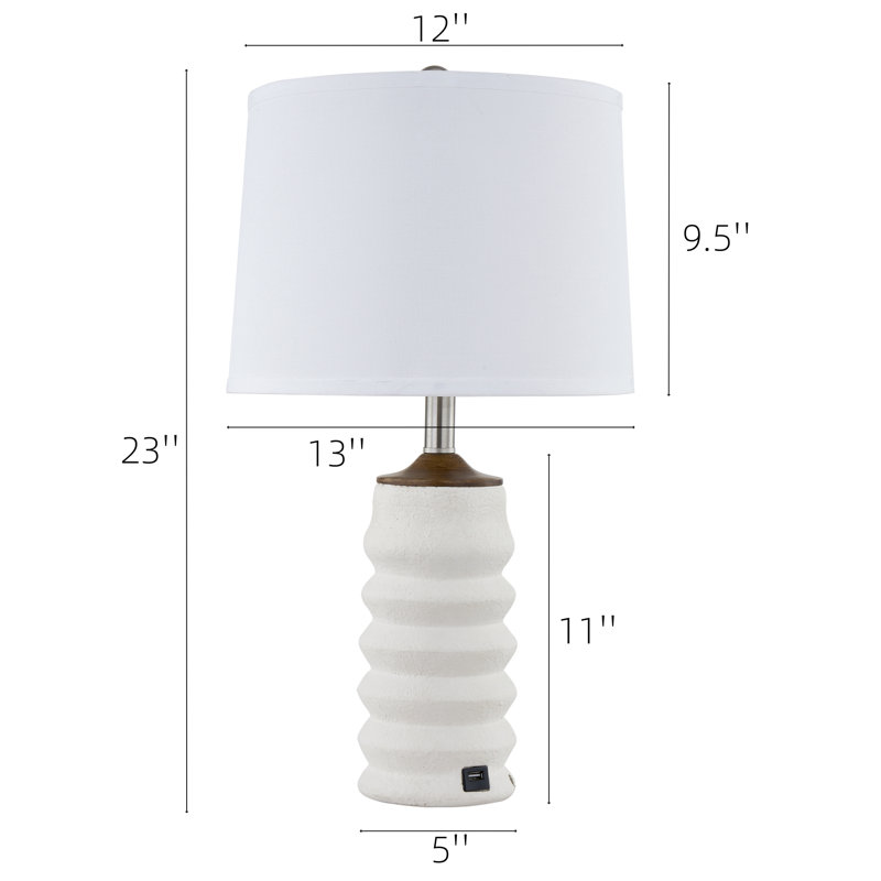 Aaron Resin USB Table Lamp
