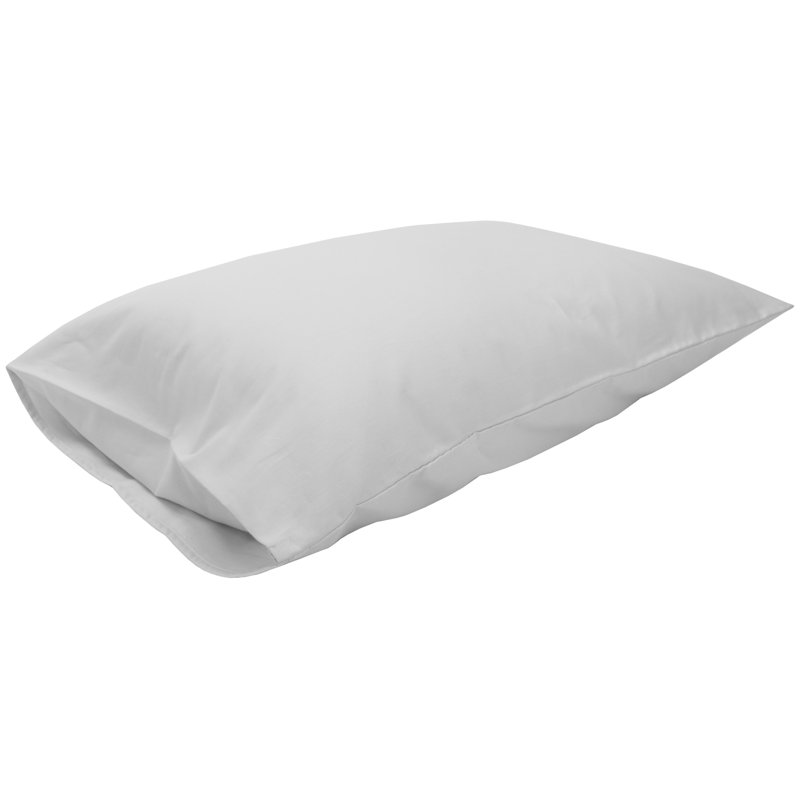 Soft Cotton Pillowcases with Enclosed Sleeve Design Breathable Pillow Case for Easy Removal, Organic White, Travel / Toddler
