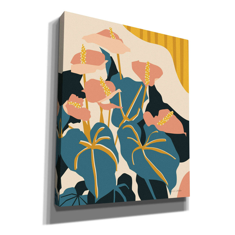 «Anthurium» par Megan Gallagher, art mural sur toile, H 24 po x l 20 po x P 0,75 po
