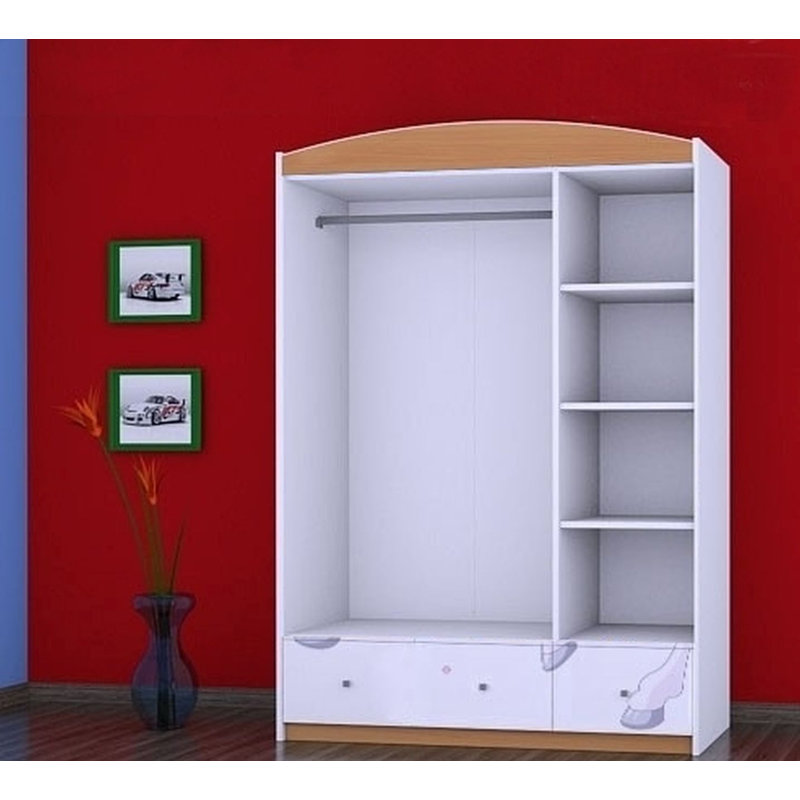 Evatt 3 Door Wardrobe, Brown