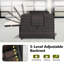 Canapé-lit de patio en PE rotin avec dossier ajustable en rotin et repose-pieds avec rangement-622088956-622088945