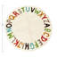 Tapis rond ivoire en coton touffeté Blissany