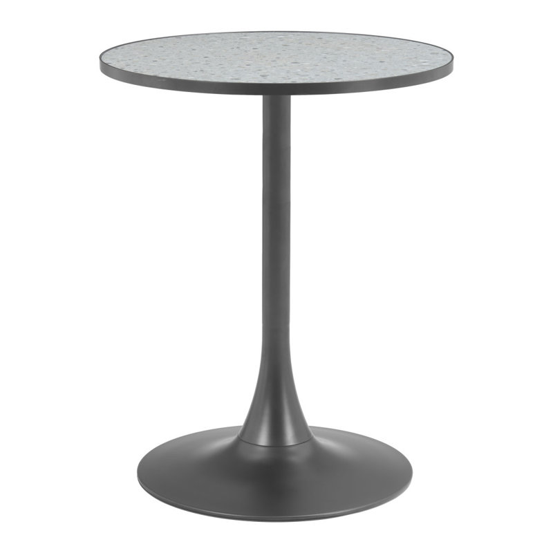Table de salle à manger 24 po gris et bronze, Gris