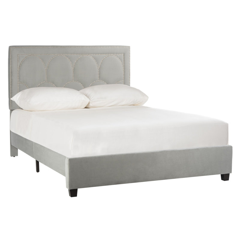 Clausen Upholstered Platform Bed, Full, Gray