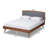 Hofmeister Upholstered, Queen Platform Bed, Dark Grey/Walnut 64.20" W X 82.60" L X 40.40" H-360457521