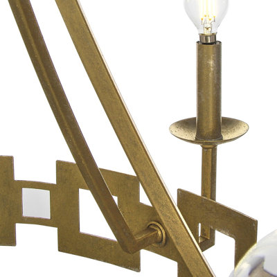 Palm Beach 7 - Light Candle Style Wagon Wheel Chandelier