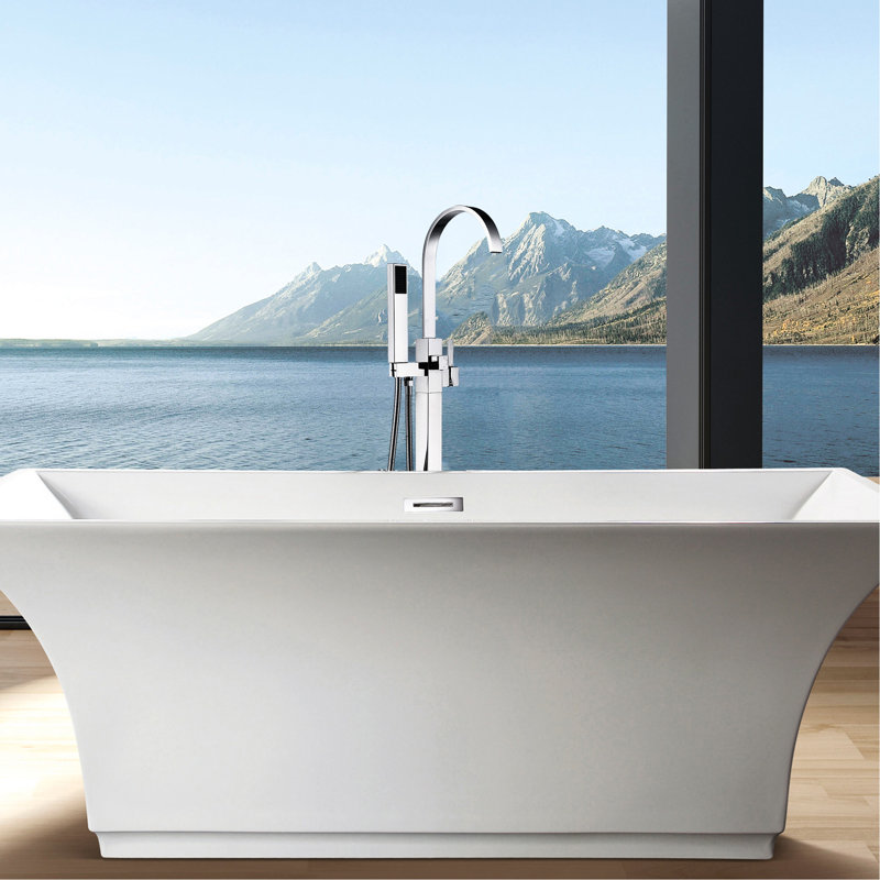 Robinet de baignoire autoportant avec douche à main Modern