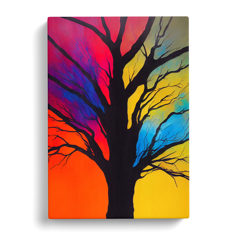 Abstract Tree Colours Vol.4 - Wrapped Canvas, 50cm H x 35cm W x 3cm D