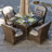 Square Rattan Patio Dining Table