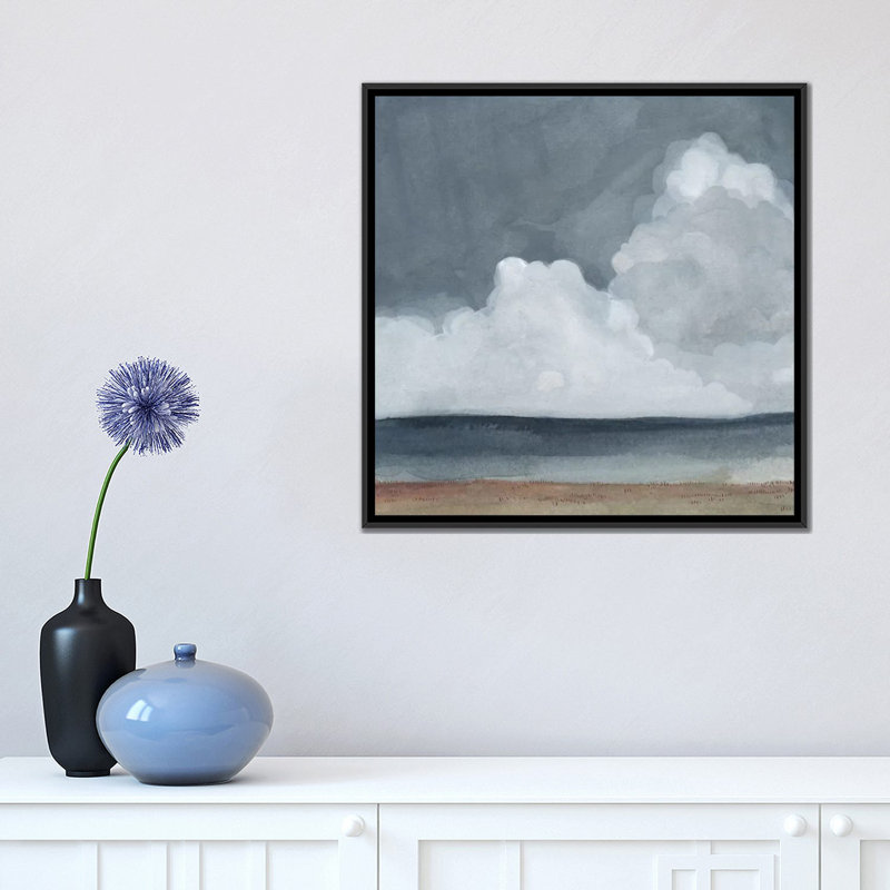 « cloud landscape i », impression sur toile, H 18 po x l 18 po x P 1,5 po, Toile avec cadre noir
