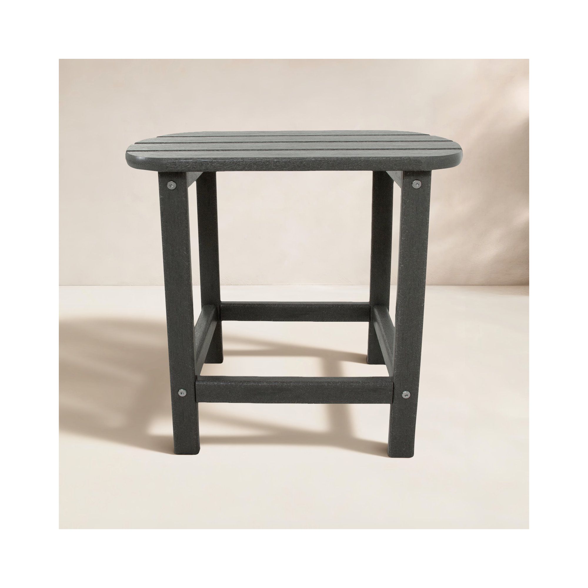 POLYWOOD South Beach 18" Side Table, Slate Gray